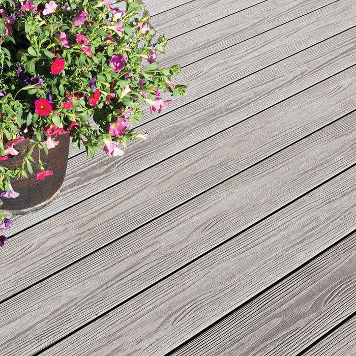 Eva-Last 1" x 6" Apex Square Bamboo PVC Composite Decking Boards 20-ft Artic Birch