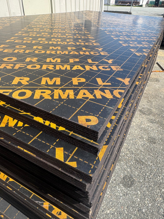 11/16" Import 2-Side HDO Black Film Face Concrete Forming Plywood 4' x 8'