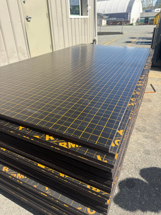 11/16" Import 2-Side HDO Black Film Face Concrete Forming Plywood 4' x 8'