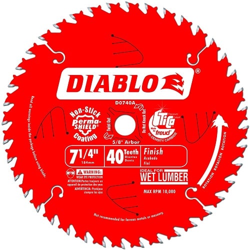 Diablo 7-1/4" 40 Tooth Finishing Circular Saw Blade