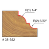 Freud 38-352 1-1/2" Classical Cove & Bead Quadra Cut Router Bit