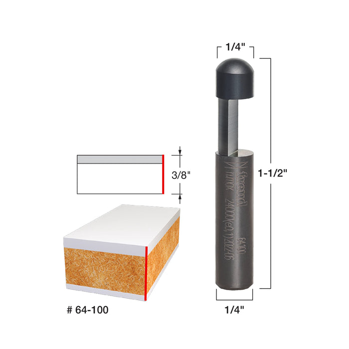 Freud 64-100 1/4" (Dia.) Solid Carbide Flush Trim Router Bit