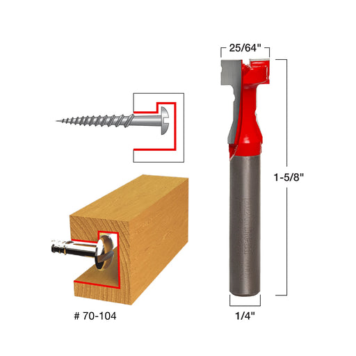 Freud 70-104 25-64"(Dia.) Key Hole Router Bit