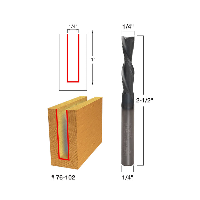 Freud 76-102 1/4" (Dia.) Down Spiral Router Bit