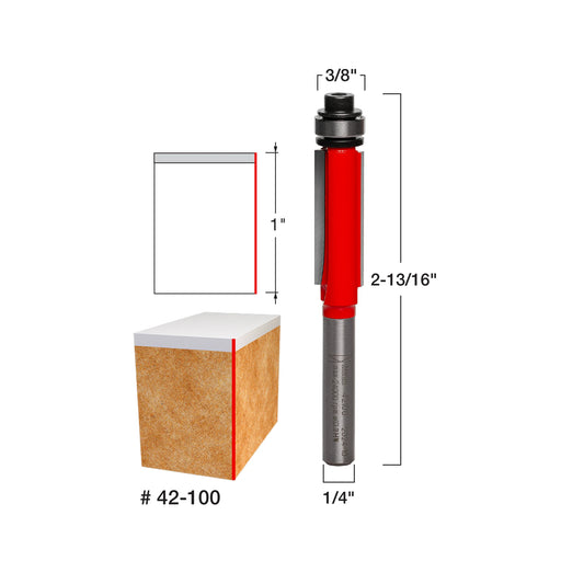 Freud 42-100 3/8" x 1" Bearing Flush Trim Router Bit