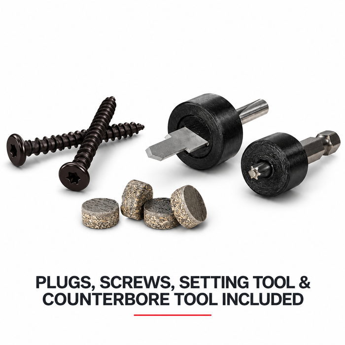 Cortex Collated Plug & Screw System for Decking — 2-1/2"