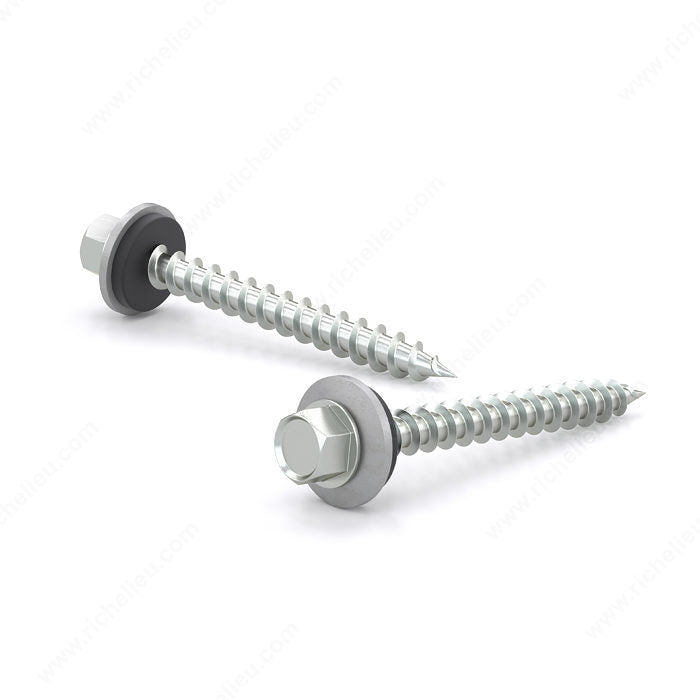 Metal Roofing Screw Hex Head with Steel and Neoprene Washer, Self-Tapping Thread, Type A Point