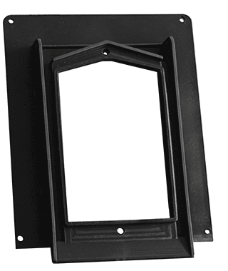 Raindog Hose Bib Plate rainscreen mounting plate, Black