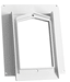 Raindog Hose Bib Plate rainscreen mounting plate, White