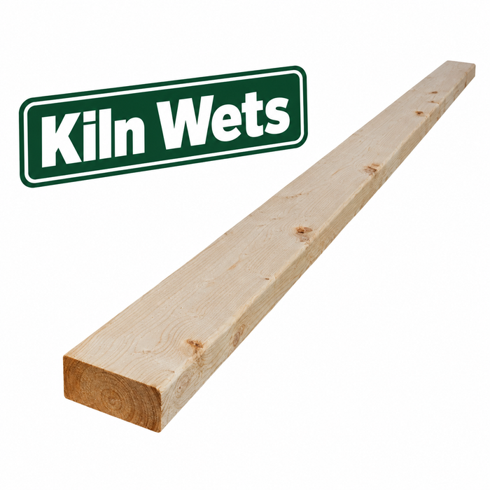 2" x 4" #2&Btr Grade SPF Kiln Wets Dimensional Lumber