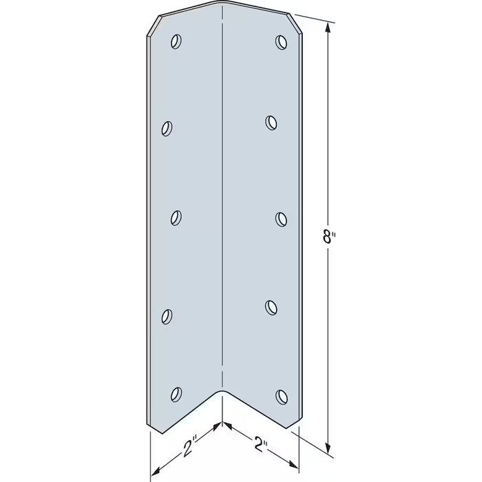 2"X 8" Medium L Angle ZMAX - ML28Z