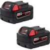 Milwaukee M18 Red Lithium XC 5.0 Battery Two Pack