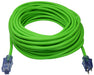 Prime Wire Neon Flex NS512835 100 ft. green extension cord out of package