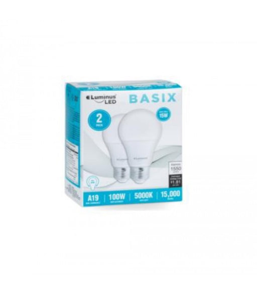 Luminus PLYC14352 A19 LED bulb 15W 5000K, 2 pack