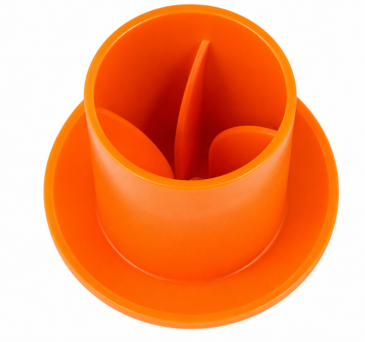 Orange Rebar Safety Cap, Fits #3-#7 Rebar (10-30mm)