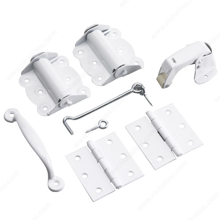 White Screen Door Hardware Kit - Onward SDK4R — Griff Building Supplies