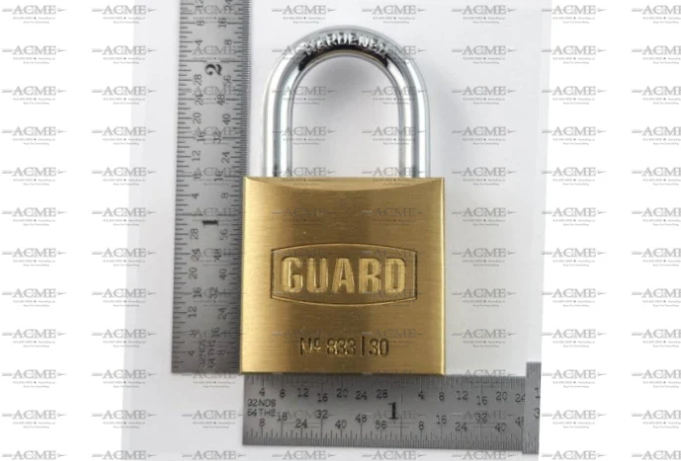 GUARD - 1-1/4" Double Locking Brass Padlock KA2 - KA833