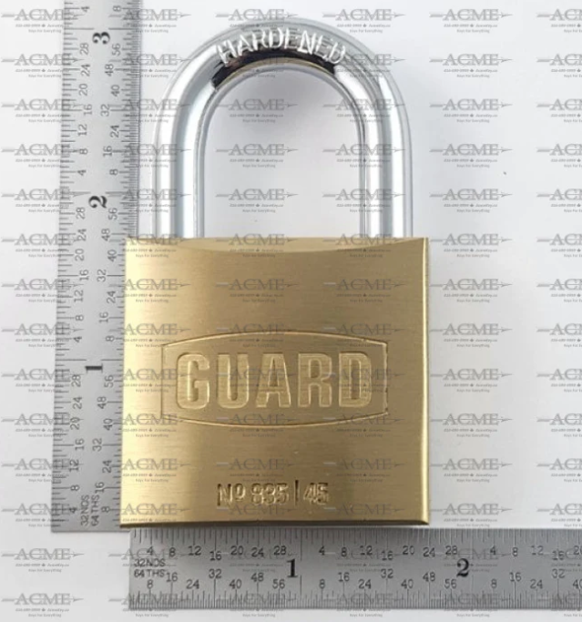 GUARD - 1-3/4" Double Locking Brass Padlock KA1 - KA835