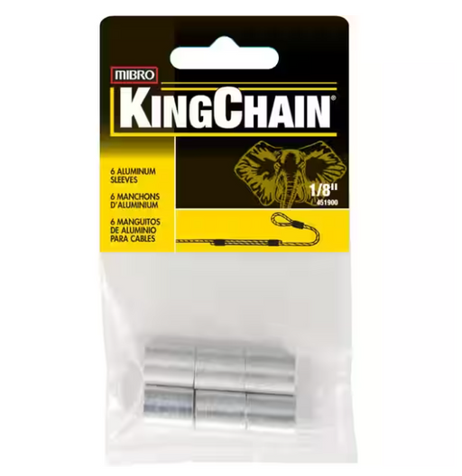 King Chain - 1/18" Aluminum Wire Sleeve (6 Pack) - 451900