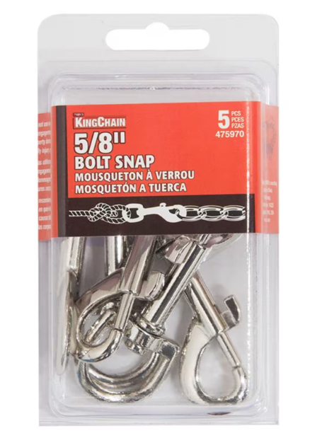 King Chain - Round Swivel Bolt Snap 5 Pack - 475970