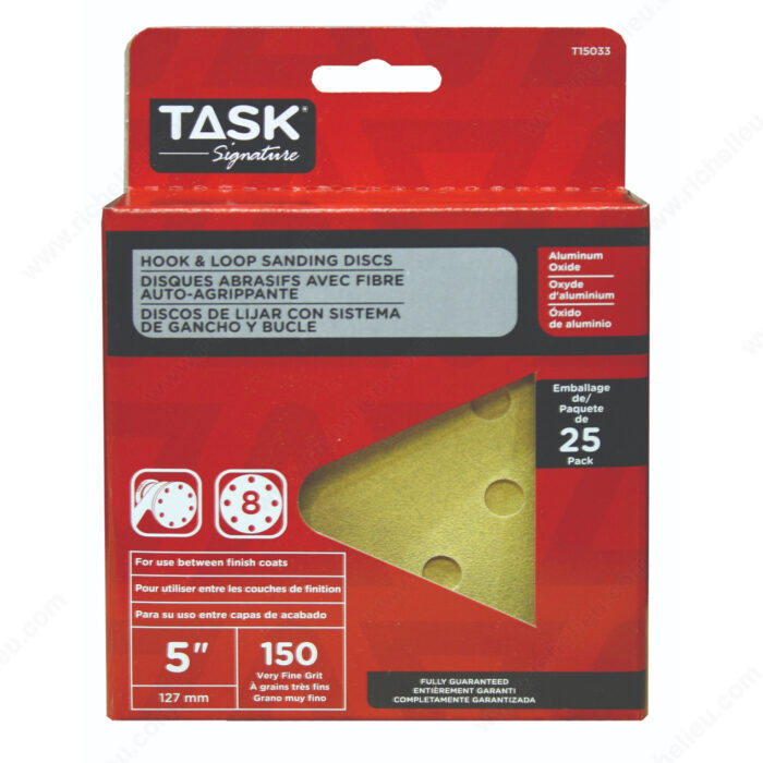 Task 5 inch Sanding Disc Hook and Loop 150 Grit 