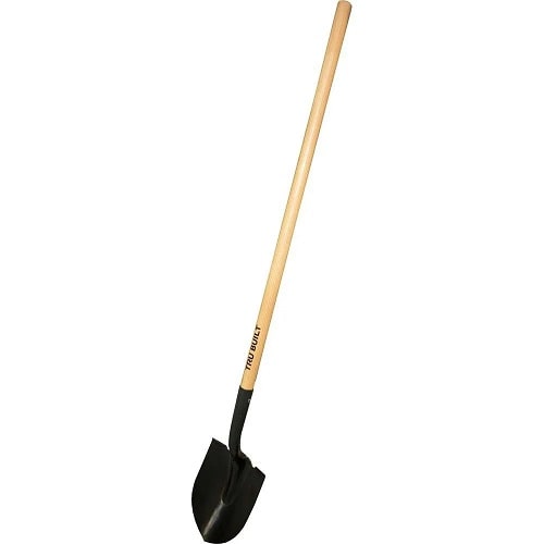 Truper Shovel Round Point Long Wood Handle 