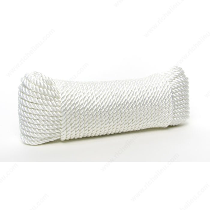 King Cord - 1/4" x 50' Twisted Nylon Rope (White) - 342241BG