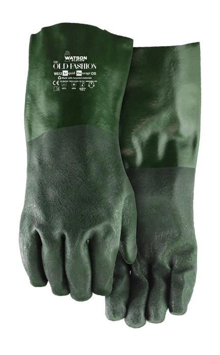 Watson Dura Dip WG12 green PVC double-dipped gauntlet glove