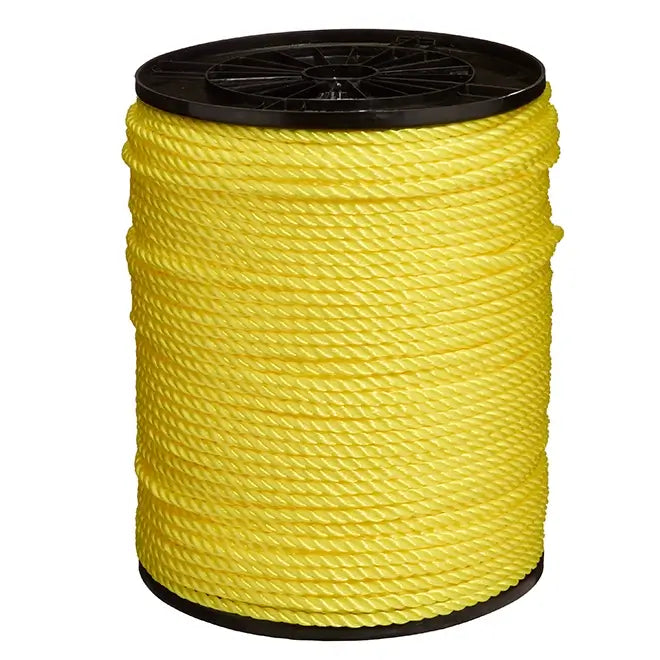 Yellow Polypropylene Rope (Per Foot) — Griff Building Supplies