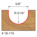 5/16" Radius Round Nose Bit