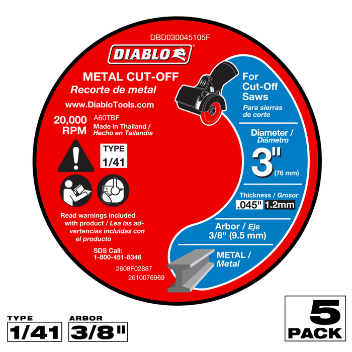 Diablo 3 in. thin kerf metal cut-off disc