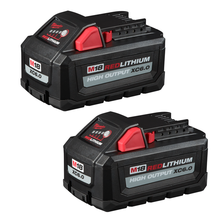 Milwaukee 48-11-1862 M18 HIGH OUTPUT XC6.0 Battery 2 Pack