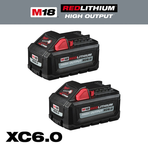 Milwaukee 48-11-1862 M18 HIGH OUTPUT XC6.0 Battery 2 Pack, view 2