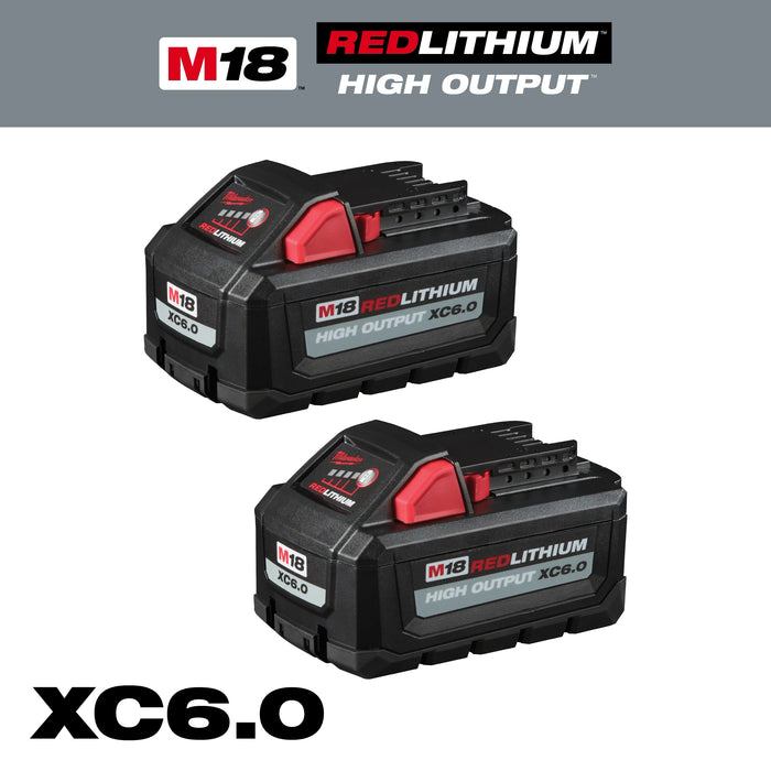 Milwaukee 48-11-1862 M18 HIGH OUTPUT XC6.0 Battery 2 Pack, view 2