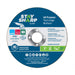Type 1 metal cutting flat wheel, 5 in. x 3/64 in., 10 pack