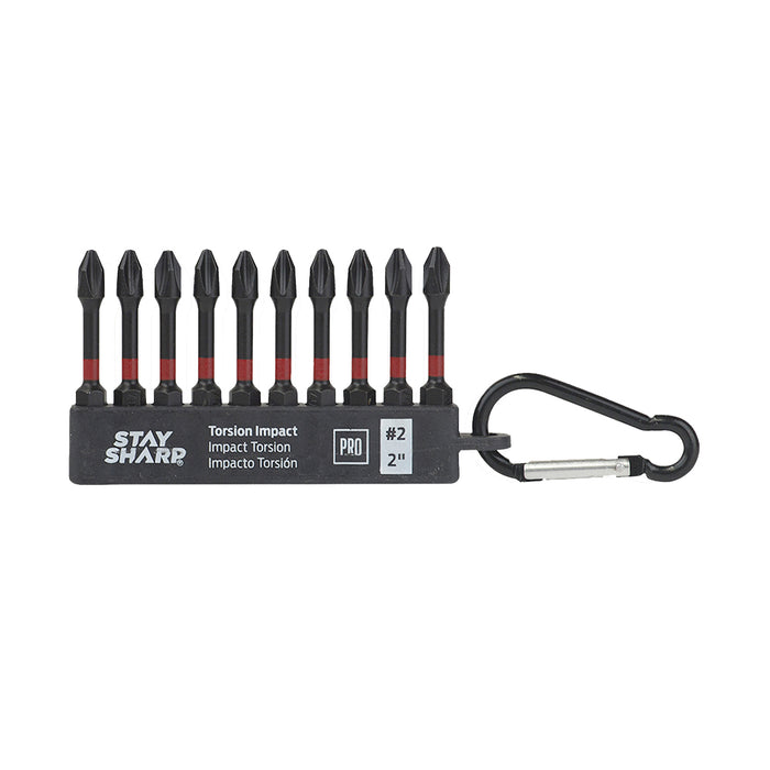Exchange-A-Blade Stay Sharp 2 in. x PH #2 Torsion Impact Bit Clip Phillips (10 Pack) item 75200