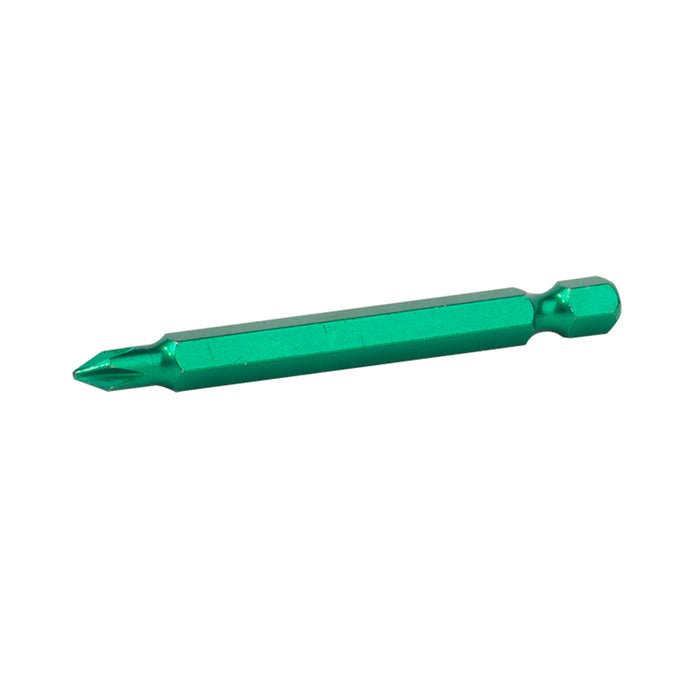 Green #1 Phillips color coded screwdriver bit, 2-3/4 in. long