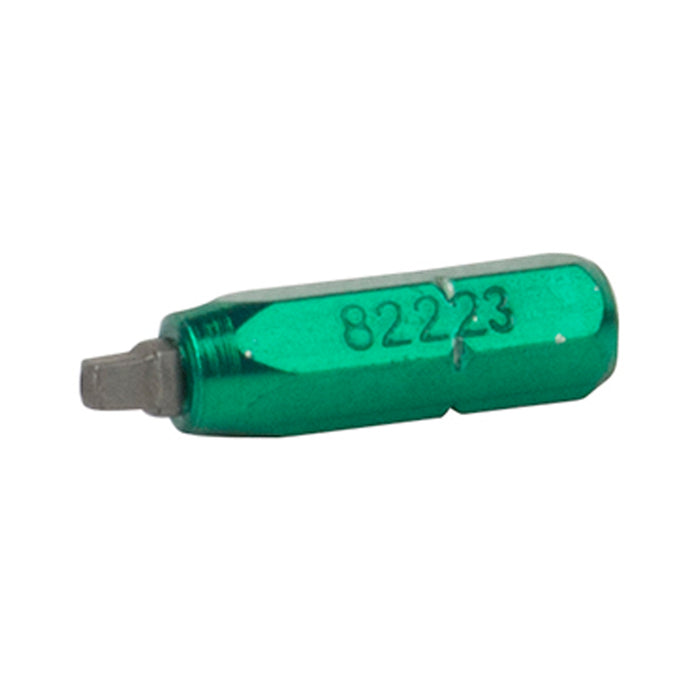 Green #1 square recess color coded screwdriver bit, 1 in. long