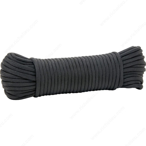 King Cord - 5/32" x 50" Paracord 550 Nylon Rope - Black