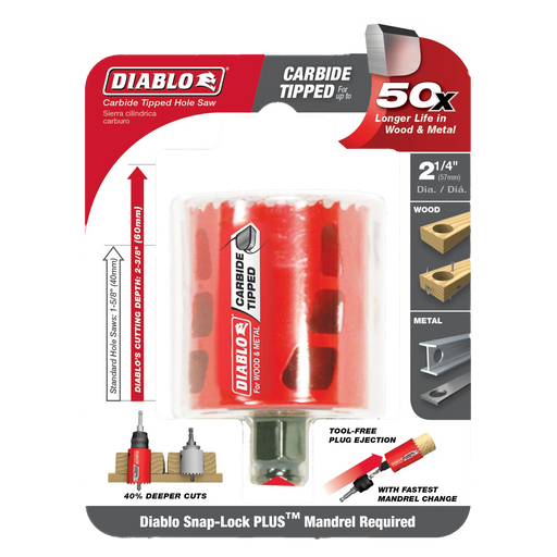 Diablo Carbide Teeth Hole Saw in Packaging