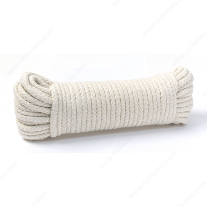KingCord - 9/64" x 48' Smooth Braided Cotton Rope - 343981BG