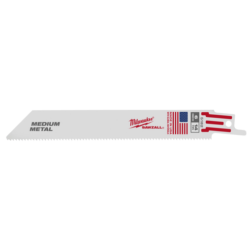 Milwaukee 48-00-5182 6 in. 14 TPI SAWZALL blade 5 pack