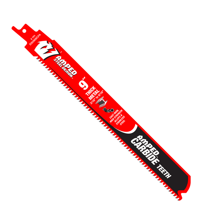 Diablo AMPED carbide reciprocating saw blades for thick metal - 9"