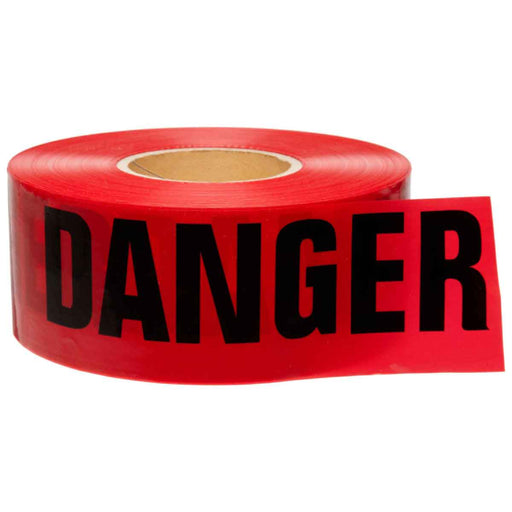 3" x 1000 ft. Red Danger Barricade Tape
