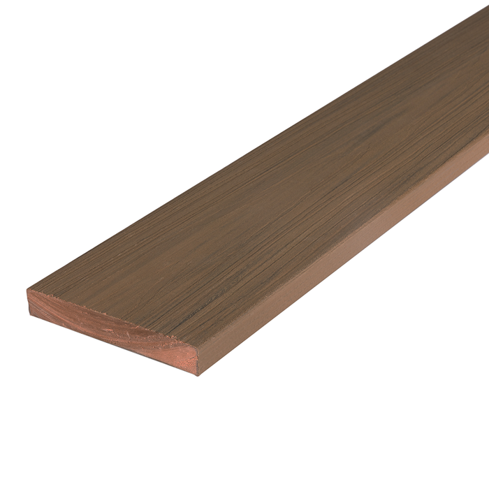 Deckorators Summit composite deck board, Boulder, solid profile close-up