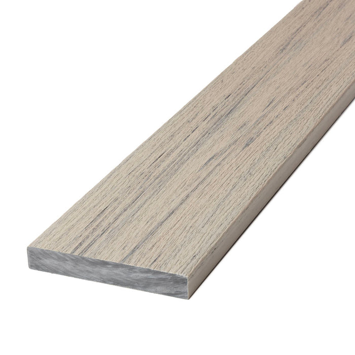 Deckorators Voyage composite deck board, Tundra, solid profile close-up