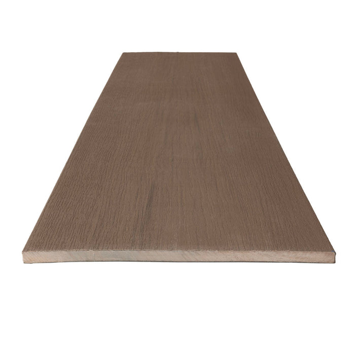Deckorators Voyage composite fascia, Khaya, straight close-up