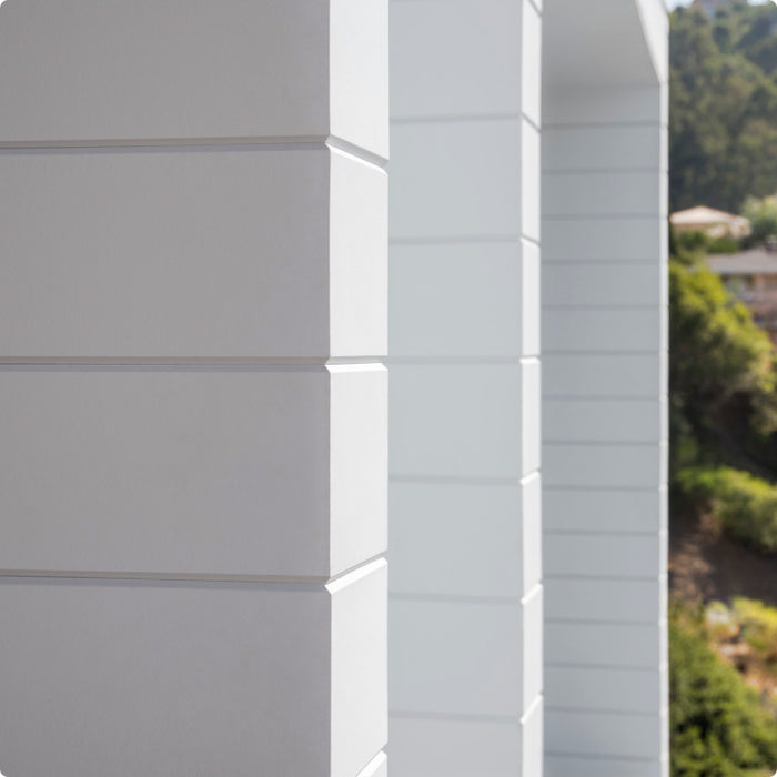 James Hardie Artisan V-Groove fiber cement lap siding, primed for paint, 8.25 in. profile