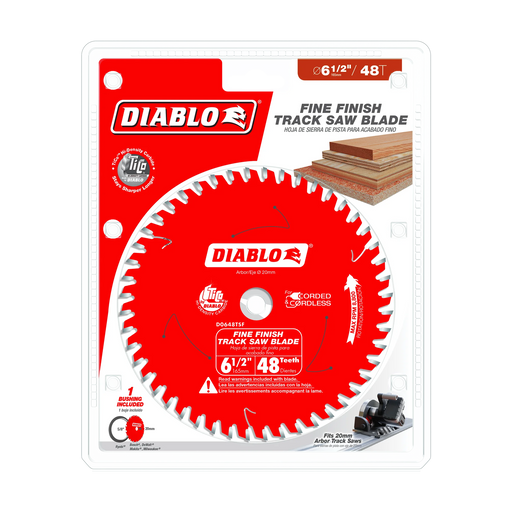Diablo D0648TSF 6-1/2" x 48-Teeth Track Saw Blade for Fine Finish and Plywood IN PACKAGING