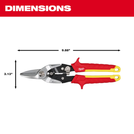Milwaukee - 10" Straight Cut Aviation Snips - 48-22-4560